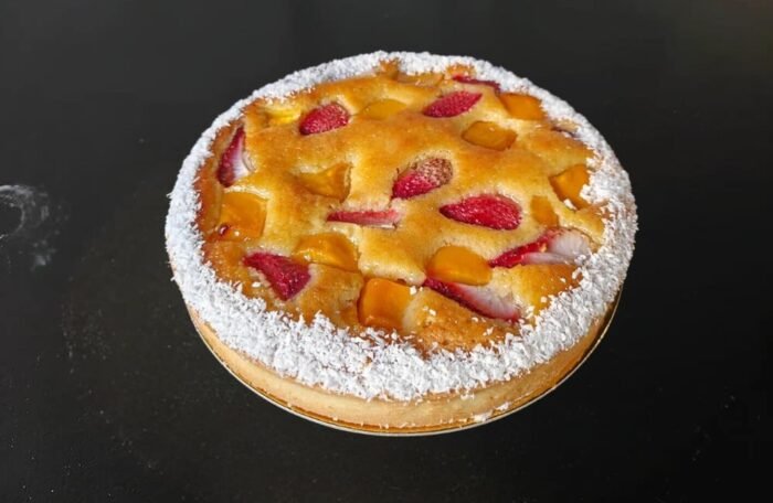 Mango & Strawberry Frangipanne Tart